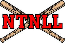 Two baseball bats crossed in an "X" form; NTNLL